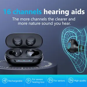 HealthTree Hearing Aids for Adult Rechargeable with Noise Cancelling, Seniors and Adults Hearing Amplifiers for Severe Hearing Loss, Hearing Aid with Magnetic Charging Case, Personal Sound Hearing Amplifiers