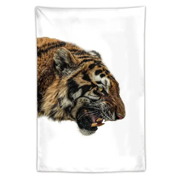 Vintage Y2K Brown Tiger Leopard Print Tapestry Maximalist Dorm Wall Hanging Decor Classic Cheetah Print Tapestries For Home Living Room Wall Decor White Flat Tapestry Local Printed Textile Wall Decor Garden Flag Polyester Tapestry Decorative Wall