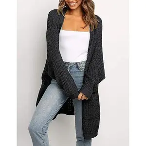Women's Soft Pink Cardigan Sweater Long Sleeve Button Y2K Style Thick Knit Autumn Winter Casual Jacket New Year Christmas Knitted Coat