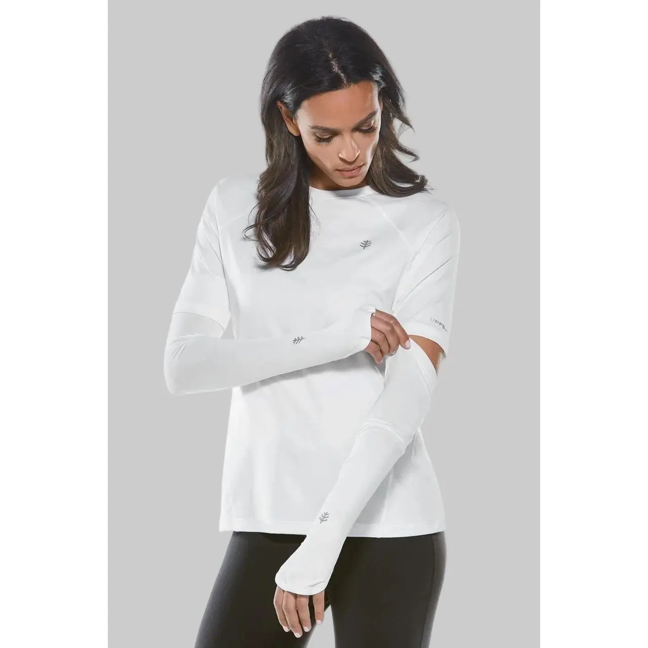Backspin | Women's Performance Arm Sleeves | White