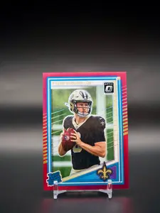 PANINI 2025 Optic Series #223 Tyler Shough Pink Prizm Rookie Sports Trading Card, Collectible Single Sports Card, Sports Cards