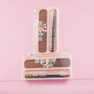 Italia Deluxe Brow Fix Powder Duo - Smudge-Proof, Long-Wearing, Buildable Formula for Full Natural-Looking Brows
