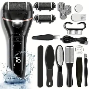 Electric Foot File Dual Power Automatic Dead Skin Remover, Electric Callus Cutter, Rechargeable & Plug-In Foot Care Tool, Pedicure Tools