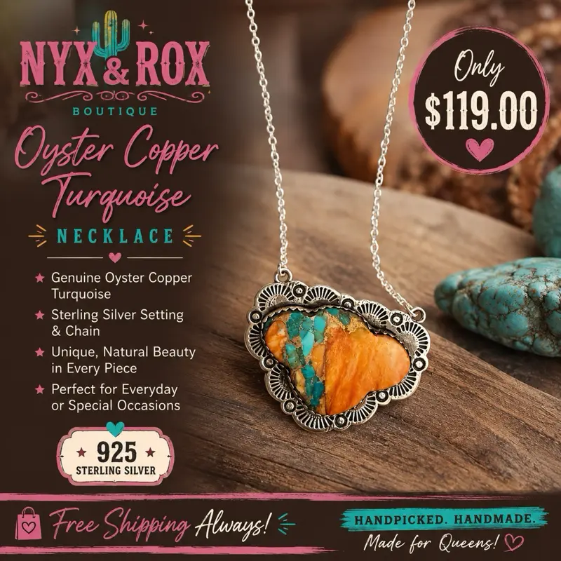 Oyster Copper Turquoise Necklace