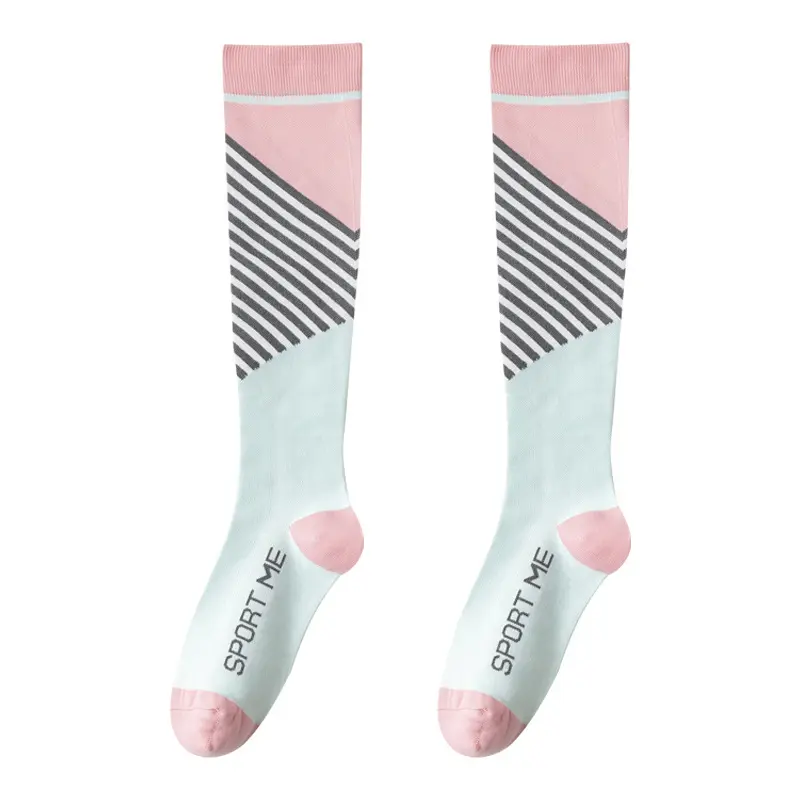 Women's Graduated Support Calf-Length Compression Stockings - Breathable Summer-Knit, Non-Slip for Running, Jump Rope - 35-44cm Sports Socks for Adult Fitness Enthusiasts, 35 To 44Cm, Adults, Female, Quick-Drying, Speeds Up Recovery, Stretchable, Gym Trai
