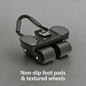 Automatic Rebound Ab Roller Wheel with Timer, Abdominal Fitness Roller for Core Muscle Training