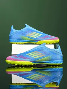 Adult Soccer Cleats for Men Women Teens Students, Football Cleats, PU Leather Training Match Shoes, Outdoor Long Ag Short TF Studs, Sporty Geometric Design