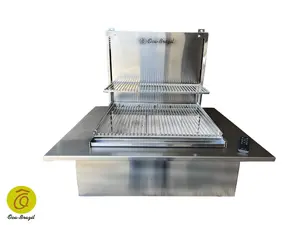 Double-Decker Griddles with Firebox - Charcoal Grill - Oca-Brazil