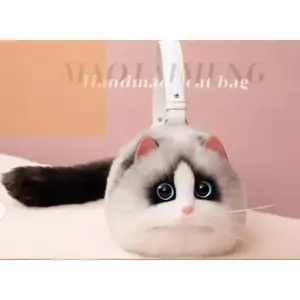 Women's Cute Handmade Cat Doll Bag