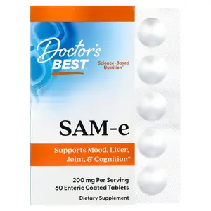 Doctor's Best SAM-e, 200 mg, 60 Enteric Coated Tablets