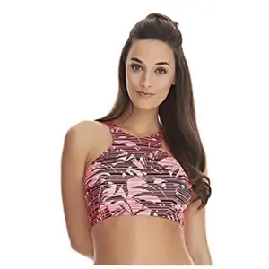 Freya Soul City Underwire Bikini Top Womens 28DDD Palm Leaf Built In Bra New