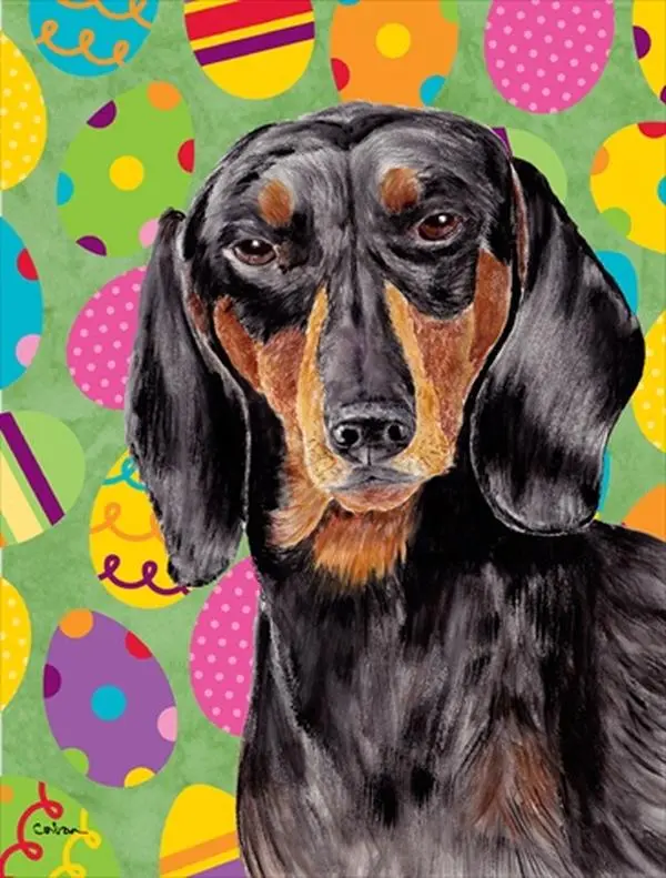 11x15 in Rectangular Dachshund Easter Eggtravaganza Outdoor Garden Flag