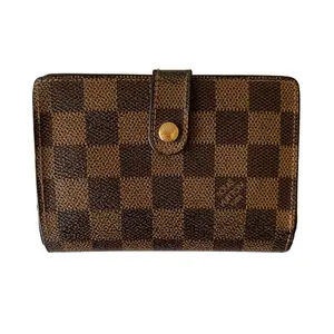 Pre-owned Louis Vuitton Wallet Small Leather Goods brown damier MI0052 authentic with COA