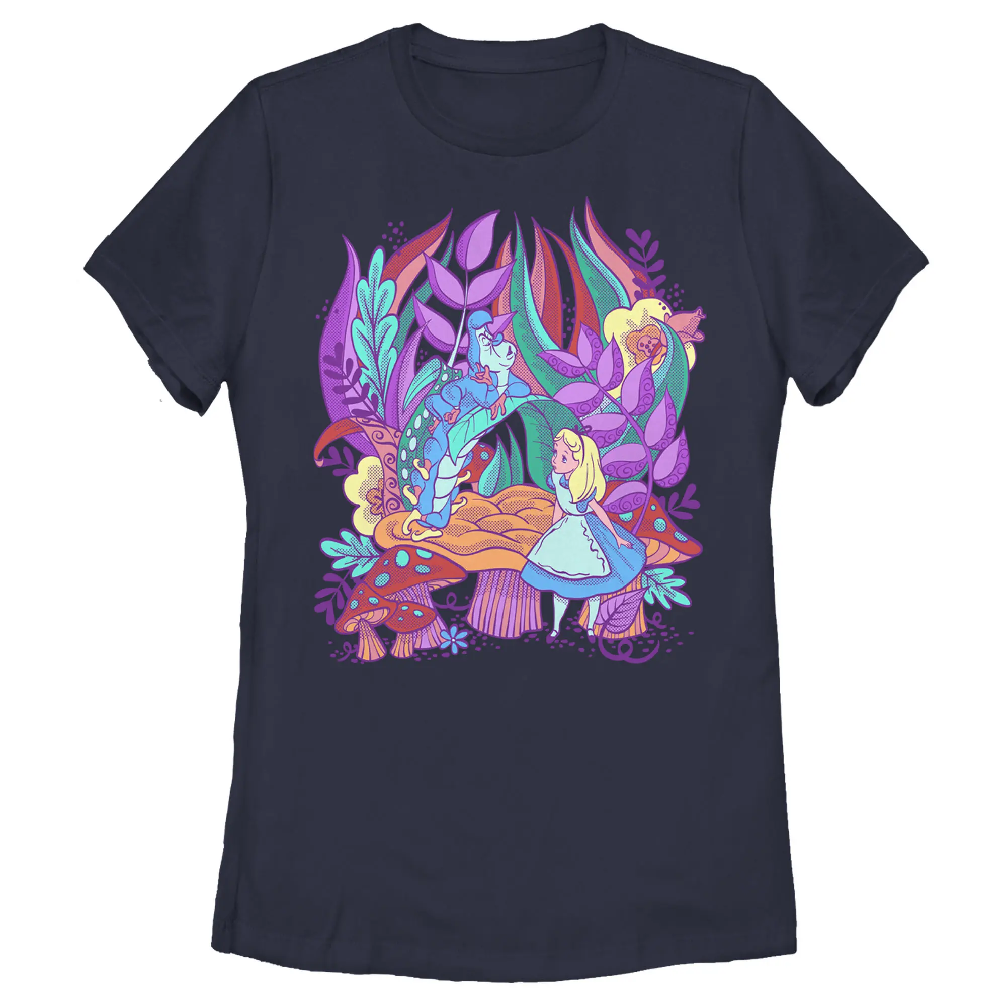 Women's Alice in Wonderland Caterpillar and Alice T-Shirt