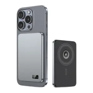 3 In 1 Magnetic Wireless Mobile Power Bank,Ultra thin Magsafe Magnetic Suction Intelligent Induction Automatic Startup,One Machine Complete Smartphone