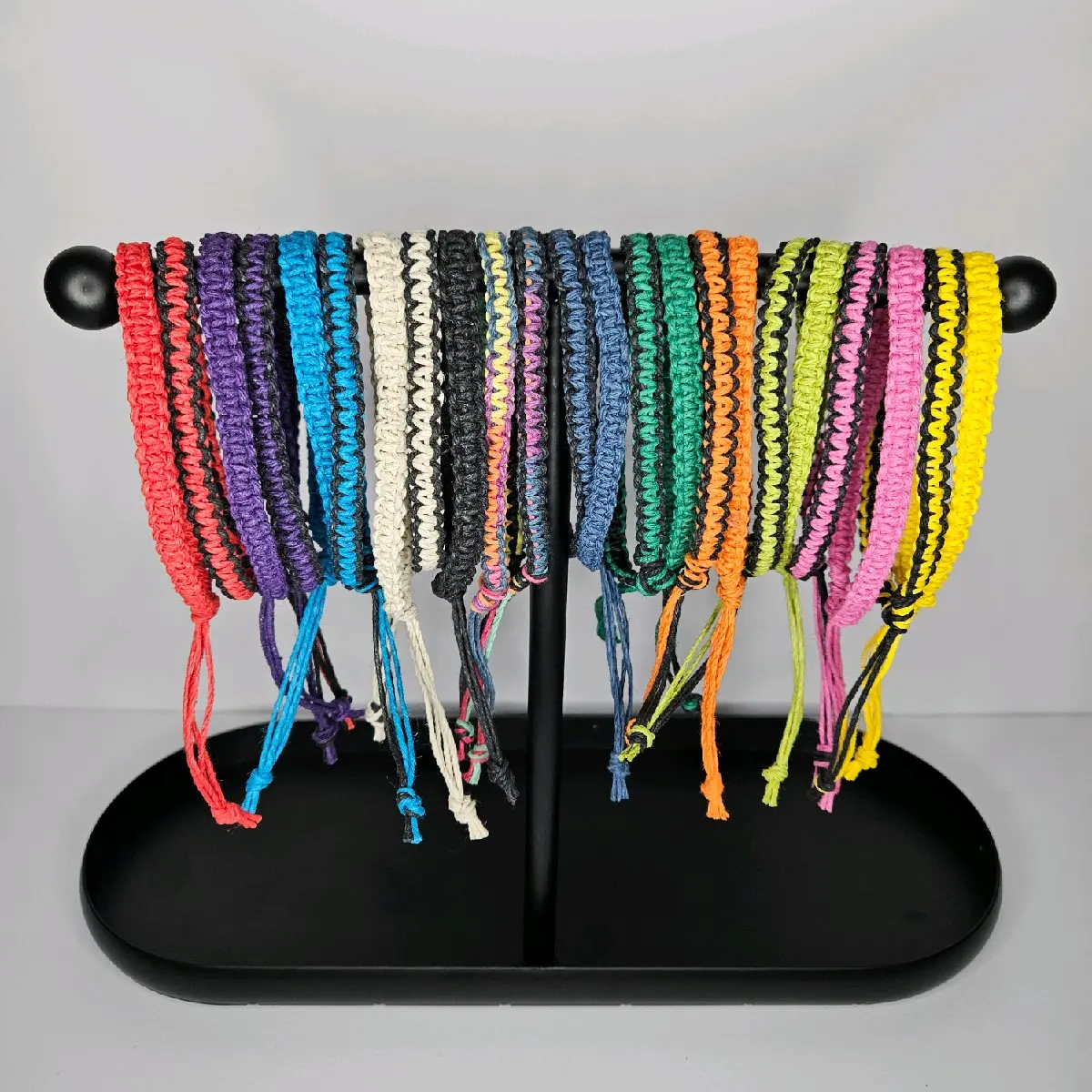 Hempnique Boutique Handmade Adjustable Hemp Bracelet in Multiple Color Choices