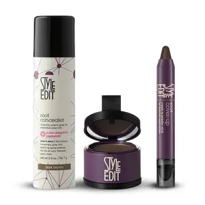 Style Edit Root Concealer Spray + Root Touch-Up Powder + Root Concealer Stick Beautiful Brunette Collection 2.24 oz