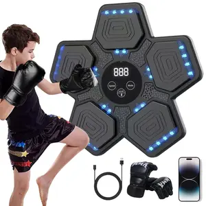 Wall-mounted Music Boxing Machine Blue Tooth Light rechargeable boxing machine indoor fitness space-saving Improve Concentration New Upgraded Gloves