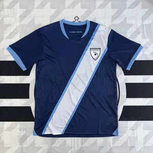 2526  Home and Away Short Sleeve Blue Soccer Jerseys