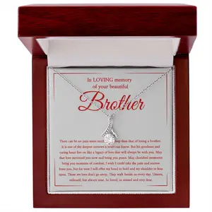 Honor Your Brother’s Memory With This Sterling Silver Necklace, A Heartfelt Keepsake To Celebrate His Life And Cherish His Spirit Forever - AB26