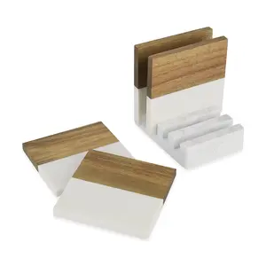 Makerflo Marble Wood Coasters, Wedding Gift, Custom Engraved Cheese Board, Housewarming, Closing Gift, Gift for Her  Stylish Set Tableware Beach Tabletop Wooden