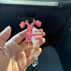 I'm An Arterial Girl Badge Reel, RN ID Holder, Nurse Gift, Aorta Badge Reel, Cardiac Nurse Gift
