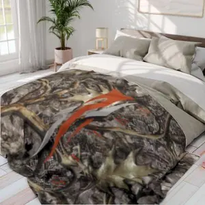 Camo Realtree With Sitka Logo Velveteen Plush Blanket, Pattern Velvet Blankets Decor Multifunction Soft Office Bedding Blankets Plush Thin Quilt