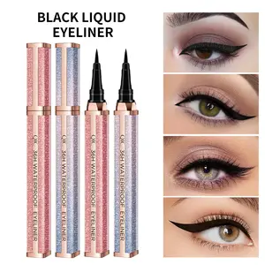 Black Liquid Eyeliner Pencil - Long Lasting Eyeliner - All Day Eyeliner - Quick-Drying-Waterproof, Sweatproof & Smudge Resistant Makeup Long-Lasting Eyeliner Pencil for Women