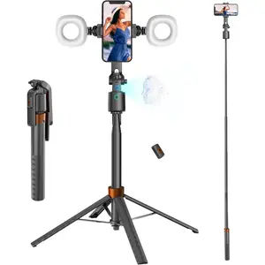 70" Auto   Phone Tripod 360 Rotation,No App Required,Phone Tripod for w/Fill Light and Remote Control,   Stand for Vlog/ Live Streaming YouTube Video Record