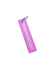 JDM Jet Tag Embroidered Keychain - Kiss me before flight
