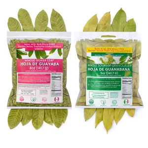 Yerbero Herbal Tea Bundle – Graviola (Soursop) Leaf + Guava Leaf | 5 oz Each (10 oz Total) | Whole Sun-Dried Leaves