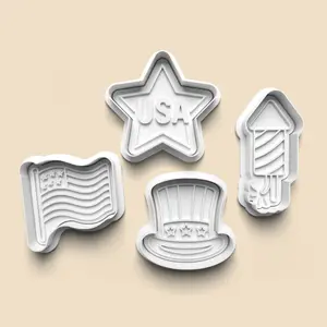 JULY 4 PRV Cutter and Stamp - Fondant, Cookie, Chocolate and More, Create Your Own Sweet Decorations