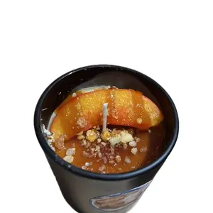 6 oz peach cobbler candle scented handmade