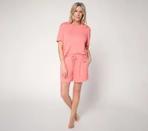 Berkshire Homewear Bamboo Rib Short Sleeve & Short Lounge Set