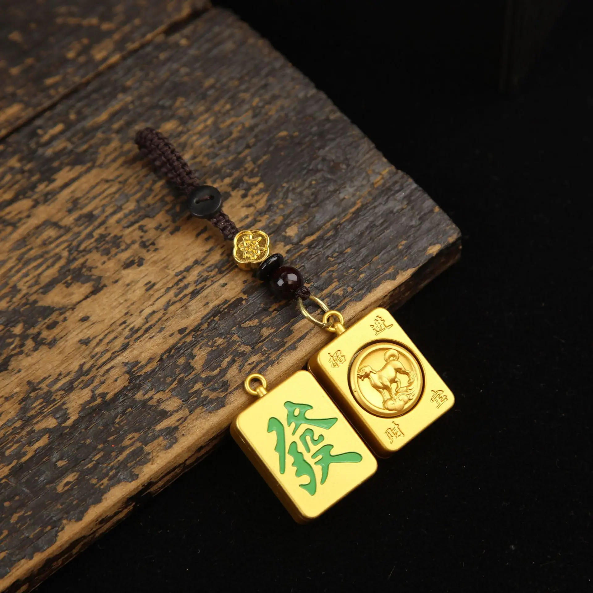 Zodiac Dog - Fortune Mahjong Spinner + FortuneRope