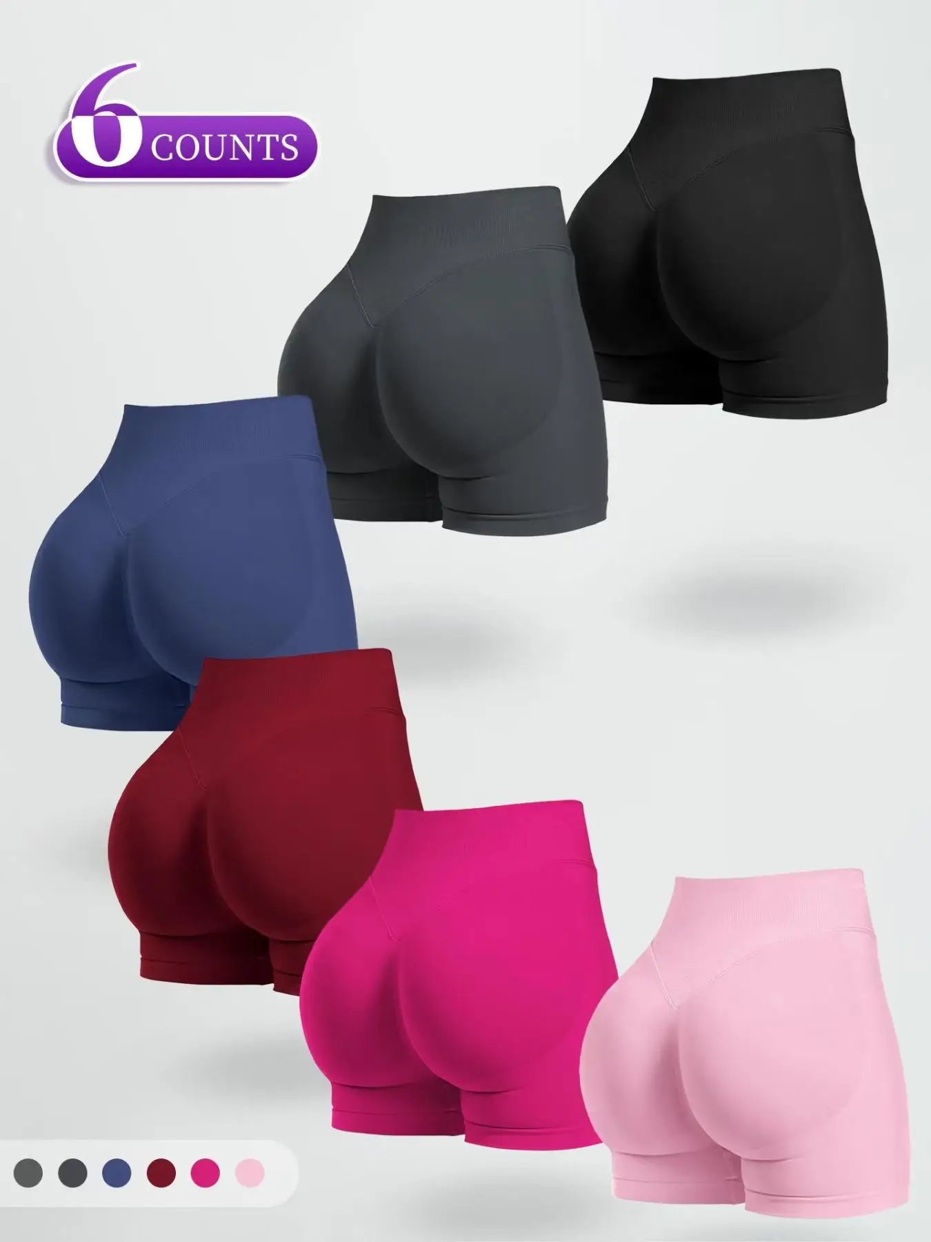 Seamless Women's Shorts, High Elasticity Sporty Gym Shorts, Breathable Comfortable Tight-Fit Running Pants for All Seasons