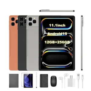 【Summer Wins】2026 New 11.1" IPS Android 15 Tablet Bundle | 12GB RAM+256GB ROM  | 7-in-1 Set with Keyboard, Case, Stylus, Mouse, Earbuds & Charger | WIFI6, Bluetooth 5.0,10000mAh Battery, Perfect for  holiday gifts Gift