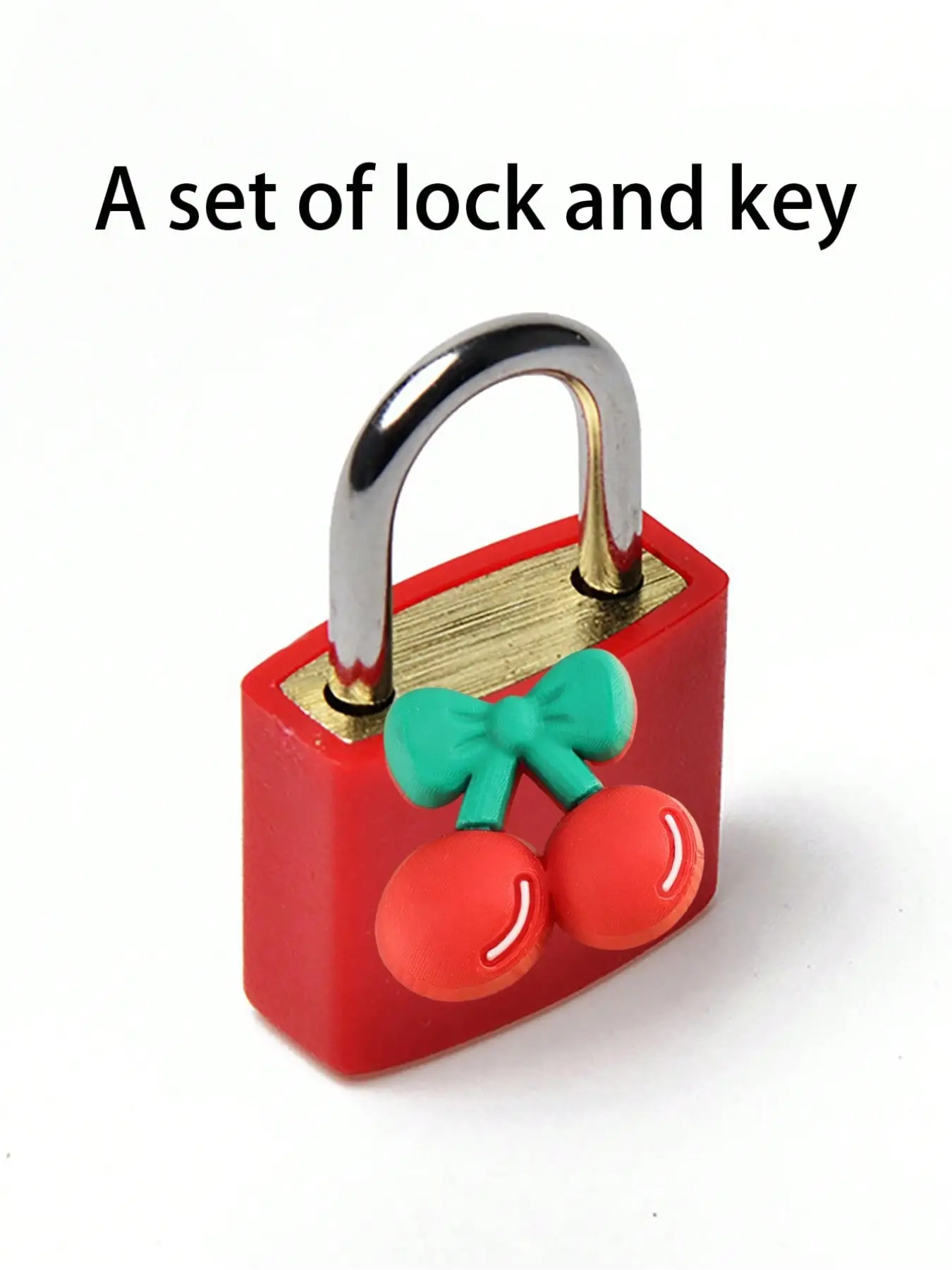 Multicolor padlock, colorful cherry pattern, luggage lock, secure lock - hot-selling small travel lock, suitable for suitcases, backpacks, lockers, gym bags, luggage - suitable for school, office, outdoor travel