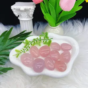 10 pc Rose quartz  palm mixed pamdom semi-finished crystal