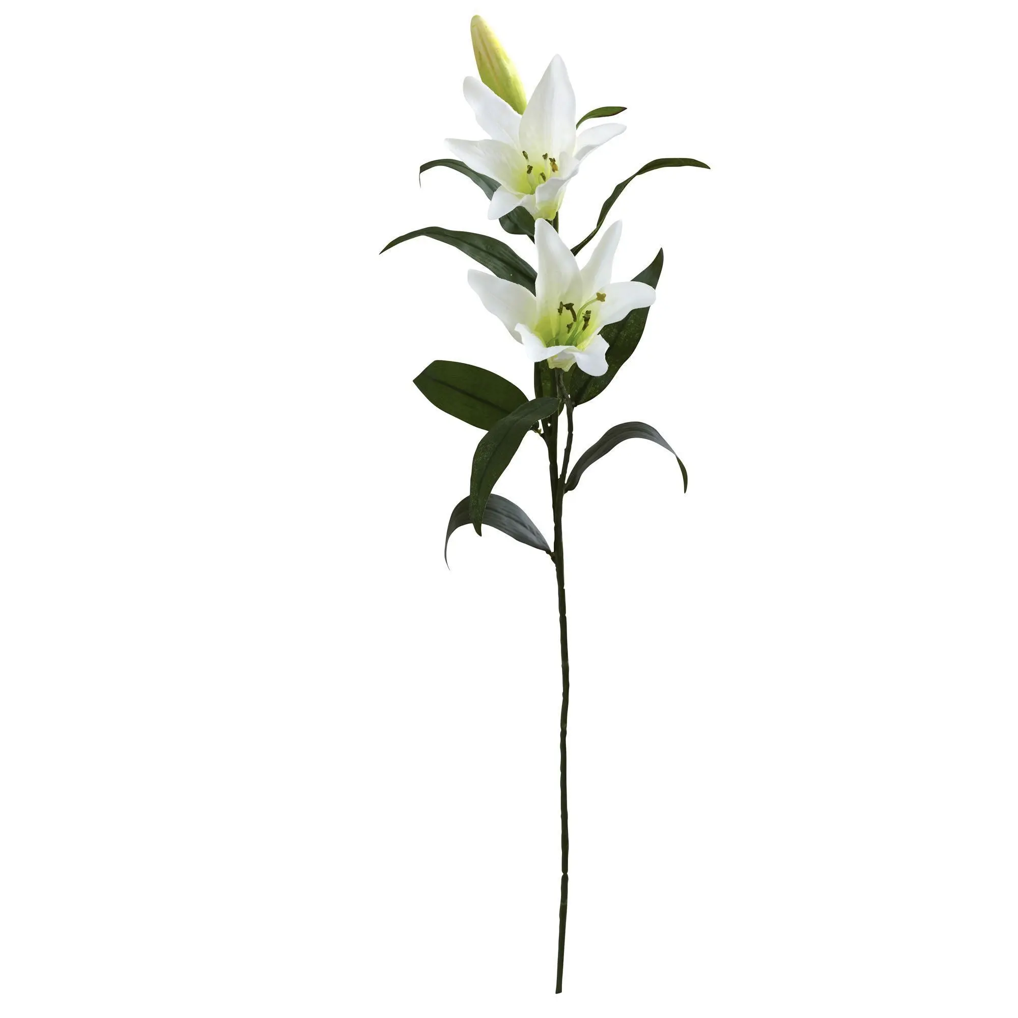 12-Piece 26.5in Artificial Lily Flower Bouquet, Home Decor for Kitchen, Vase, Room