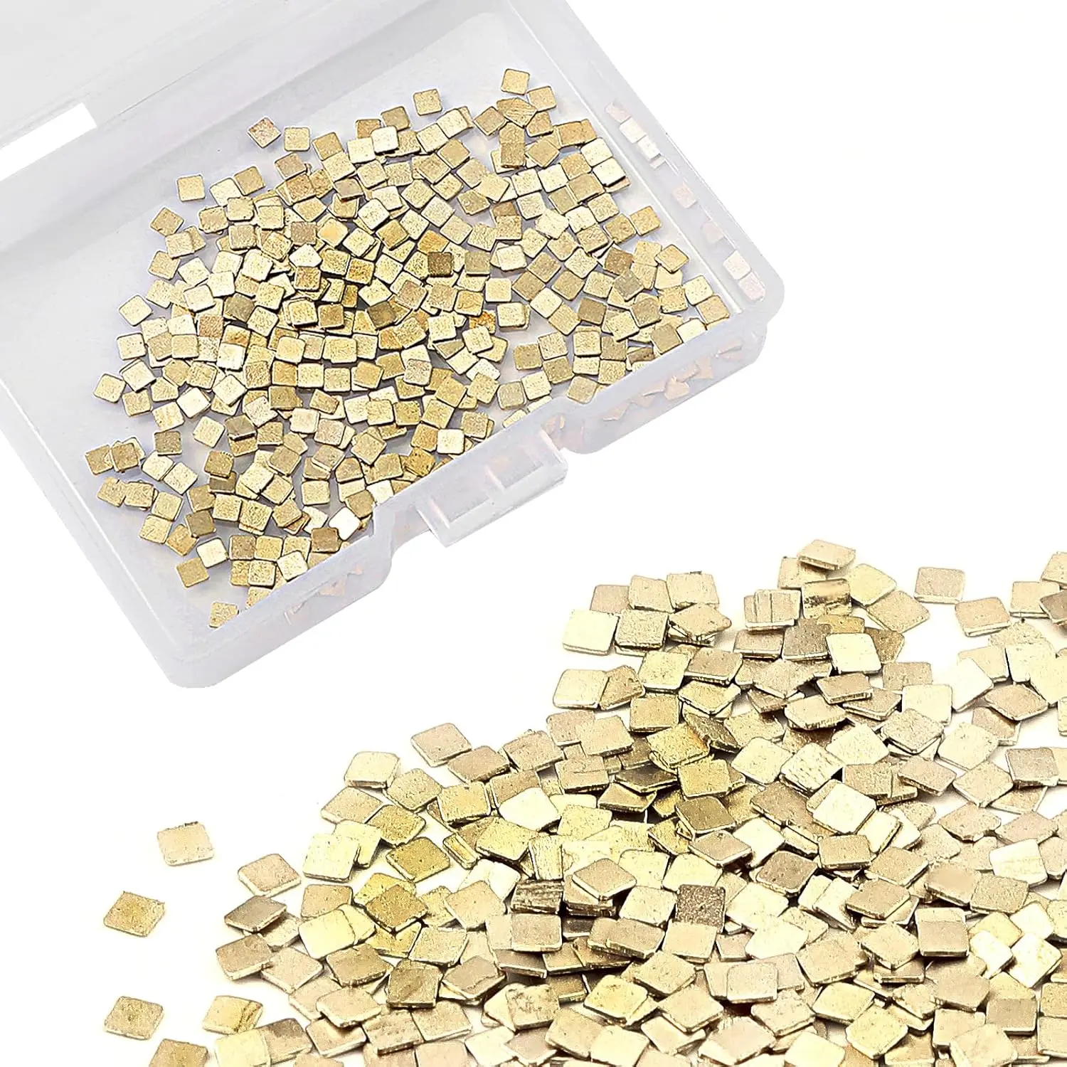 Gold-plated Alloy Chip Solder 0.5 Gram (0.32DWT) Ultra Tiny Gold Chip Solder, Low Temp Easy Welding for DIY Jewelry Making Repair Electronic Soldering (2x2mm)