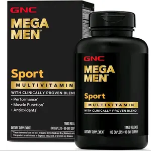 GNC Mega Men Sport Multivitamin Caplets - Clinically Proven for Athletic Performance & Muscle Function - 180 Count Healthcare Supplement