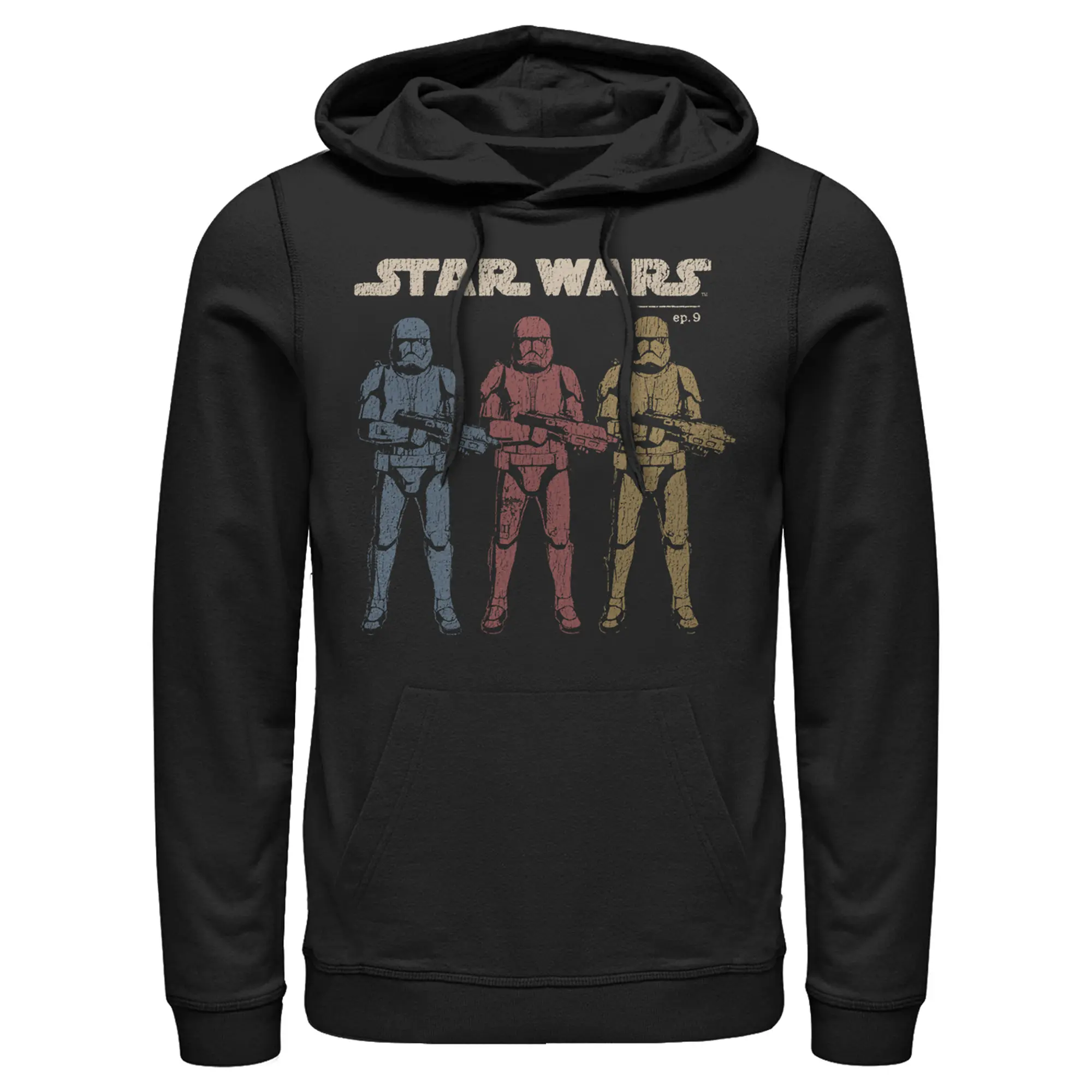 Men's Star Wars: The Rise of Skywalker Stormtrooper Trio Graphic Cotton Pullover Hoodie - Stylish, Casual Men's Tee, Hang Dry Menswear Sweatshirt