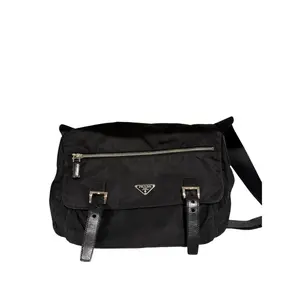Pre-owned PRADA nylon Crossbody Bags black crossbody bag