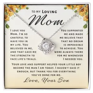 Gift for Mom From Son - Everything You've Done Love Knot Necklace 8G2