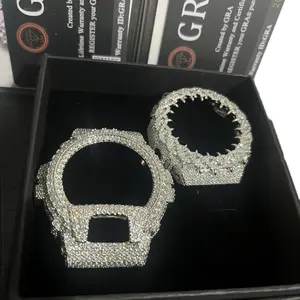 Modern GRA Certified Moissanite Bezel, Replacement Accessory for GShock 6900 Watch