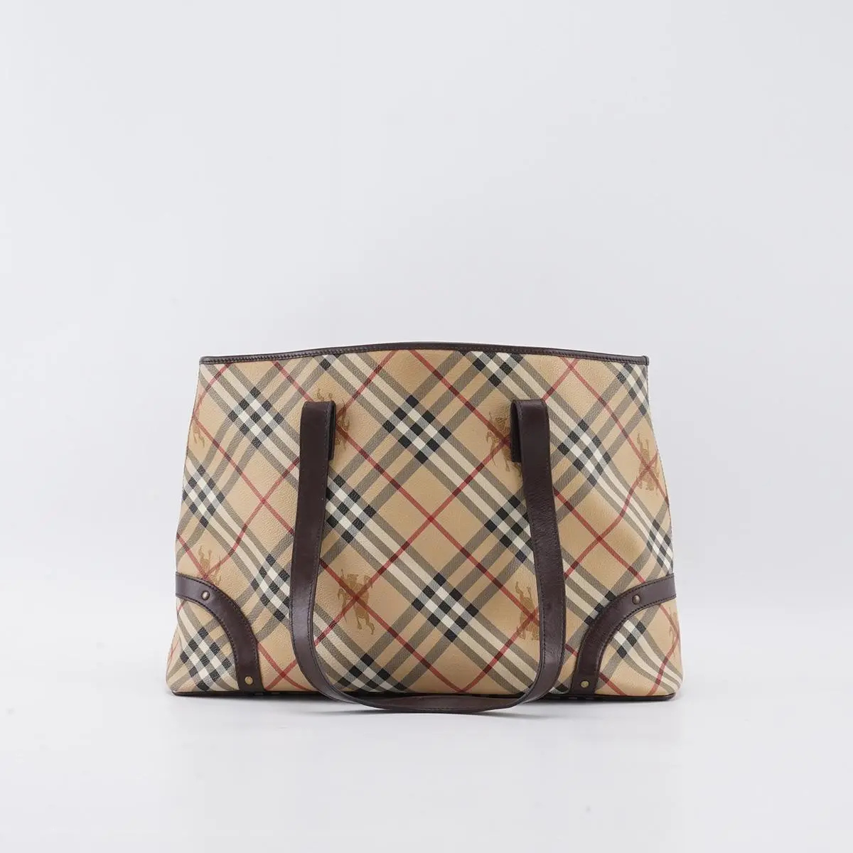 Pre-owned BURBBERY PVC and calfskin Tote Bags Burberry Large Check Tote Bag BGP212856