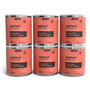 Nutrient Survival Powdered Tomato Emergency Food 6 Cans soup, sauce Nutrient Survival Powdered Tomato Emergency Food 6 Cans soup, sauce