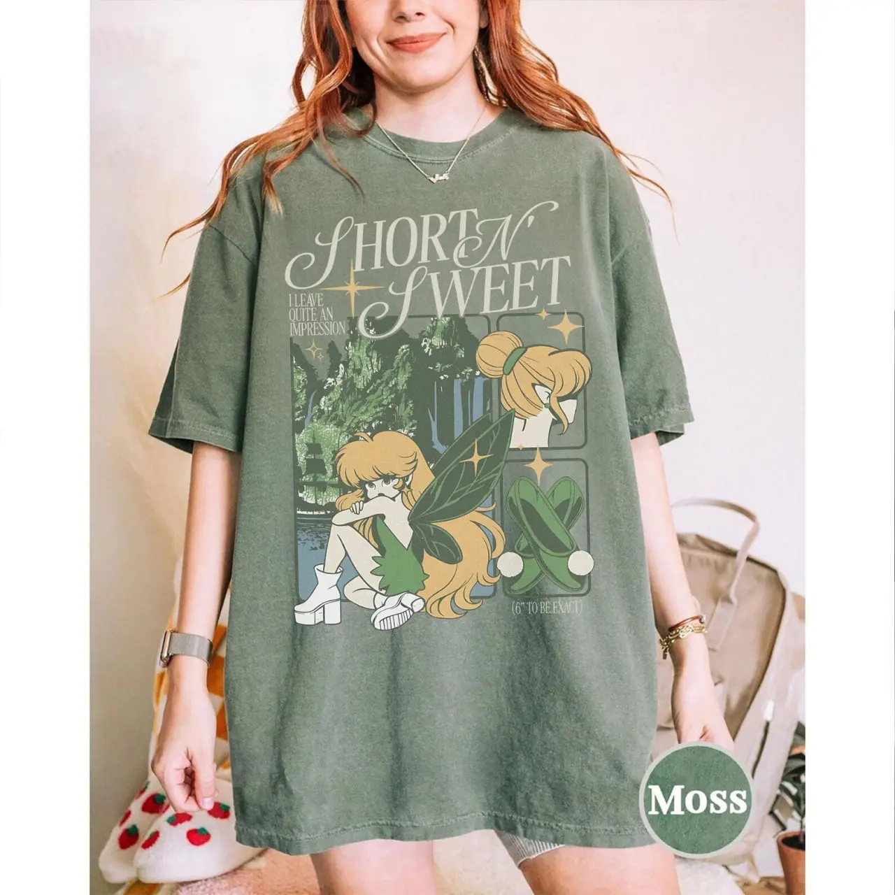 Tinkerr Bell Short N Sweet Shirt, Vintage Fairy Tee, Retro Tinkerrbell Anime T-shirt, I Leave Quite An Impression Shirt