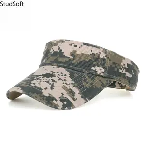 2026 New Digital Camo Sun Visor Hat, Tactical Outdoor Adjustable Visor, Breathable Camouflage Sun Hat for Men & Women, Perfect for Hiking, Running & Military Style Wear
